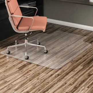 Alera® All Day Use Non-Studded Chair Mat for Hard Floors, Lipped, Clear