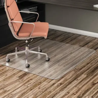 Alera® All Day Use Non-Studded Chair Mat for Hard Floors, Clear, 46 x 60, Rectangular