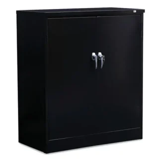 Alera® Assembled 42" High Heavy-Duty Welded Storage Cabinet, Black, Two Adjustable Shelves, 36"W x 18"D