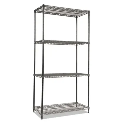 Alera® Black Anthracite Wire Shelving Kit