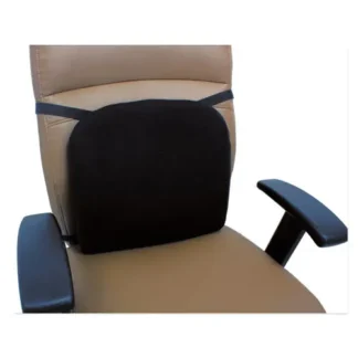 Alera® Cooling Gel Memory Foam Backrest, Two Adjustable Chair-Back Straps, Black