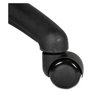 Alera® Dual Wheel Hooded Casters, Grip Ring Type B Stem, 2" Soft Nylon Wheel, Black, 5/Set