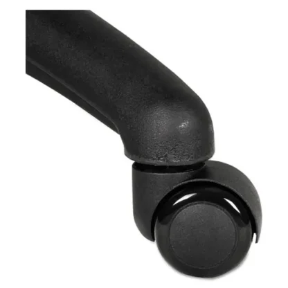 Alera® Dual Wheel Hooded Casters, Grip Ring Type B Stem, 2" Soft Nylon Wheel, Black, 5/Set