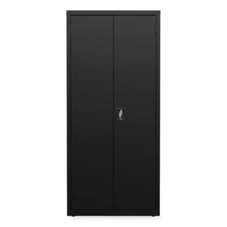 Alera® Economy Assembled Storage Cabinets, 4 Shelves, Black