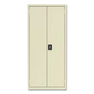 Alera® Economy Assembled Storage Cabinets, 4 Shelves, Putty, 30" x 15" x 66"