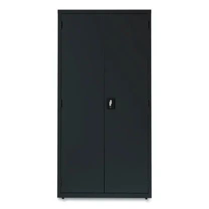 Alera® Economy Assembled Storage Cabinets, 5 Shelves, Black