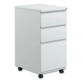 Alera® File Pedestal with Full-Length Pull, 3-Drawers, Box/Box/File, Light Gray