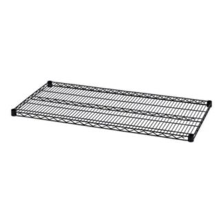 Alera® Industrial Wire Shelving Extra Wire Shelves, 48w x 24d, Black, 2 Shelves/Carton