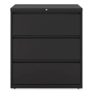 Alera® Lateral File, 3 Legal/Letter/A4/A5-Size File Drawers, Black