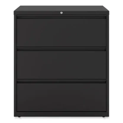 Alera® Lateral File, 3 Legal/Letter/A4/A5-Size File Drawers, Black