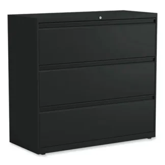 Alera® Lateral File, 3 Legal/Letter/A4/A5-Size File Drawers, Black