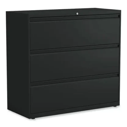 Alera® Lateral File, 3 Legal/Letter/A4/A5-Size File Drawers, Black
