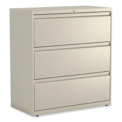 Alera® Lateral File Cabinet, 3-Drawer, Putty, 36"W x 18.63"D x 40.25"H