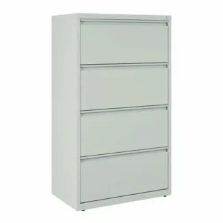 Alera® Lateral File, 4 Legal/Letter-Size File Drawers, Light Gray