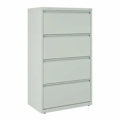 Alera® Lateral File, 4 Legal/Letter-Size File Drawers, Light Gray