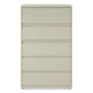 Alera® Lateral File, 5-Drawer, Putty, 42"W x 18.63"D x 67.63"H, Letter/Legal/A4/A5 Size