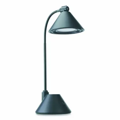 Alera® LED Task Lamp, Black, 17" Height, 5.38" Width, 9.88" Depth