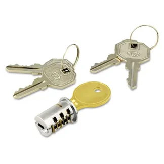 Alera® Lock Core Set for Alera Metal File Pedestals, Chrome