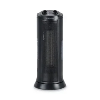 Alera® Mini Tower Ceramic Heater, 1,500 W, Black