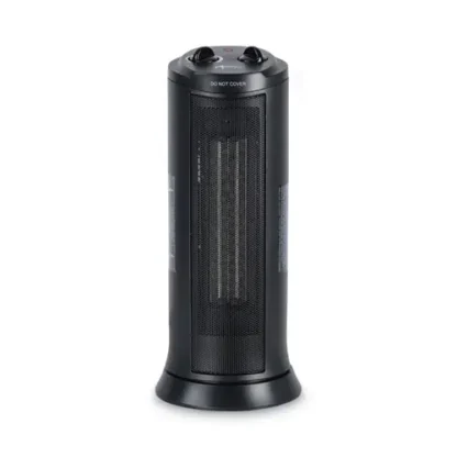 Alera® Mini Tower Ceramic Heater, 1,500 W, Black