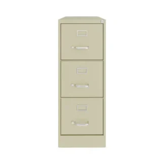 Alera® Three-Drawer Economy Vertical File, Putty, 15" x 22" x 40.19"