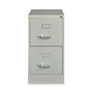 Alera® Two-Drawer Economy Vertical File, Light Gray, 2 Drawers, Letter Size