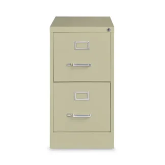 Alera® Two-Drawer Economy Vertical File, Letter-Size, Putty, 15"W x 26.5"D x 28.37"H
