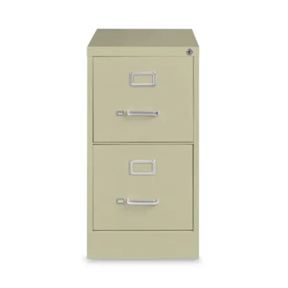 Alera® Two-Drawer Economy Vertical File, Letter-Size, Putty, 15"W x 26.5"D x 28.37"H