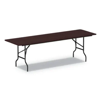 Alera® Wood Folding Table, Mahogany, 95.88"W x 29.88"D x 29.13"H