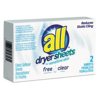 All® Free Clear Vend Pack Dryer Sheets, Fragrance Free