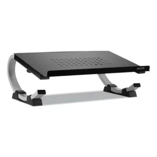 Allsop® Redmond Adjustable Curve Notebook Stand, Black/Silver, Supports 40 lbs