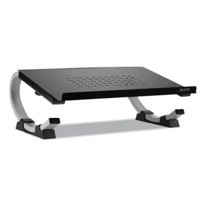 Allsop® Redmond Adjustable Curve Notebook Stand, Black/Silver, Supports 40 lbs
