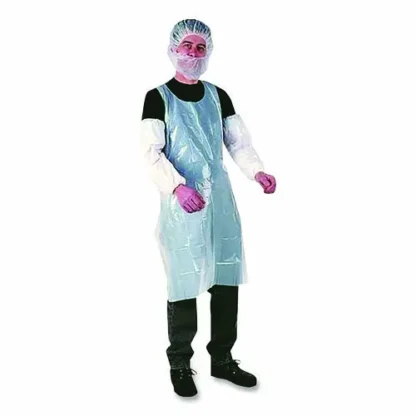 AMBITEX® Disposable Food Service Apron, White, 100/Box