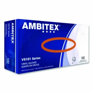 AMBITEX® L5101 Series Powdered Latex Gloves, Large, Cream, 100/Box
