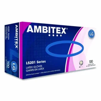 AMBITEX® L5201 Series Powder-Free Latex Gloves, Large, Cream, 100/Box