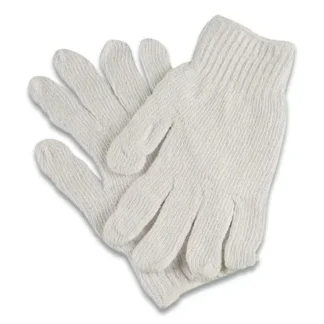 AMBITEX® PRO CTPS400/NLW Series Natural White String Knit Gloves, Large, 12 Pairs
