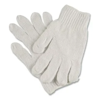 AMBITEX® PRO CTPS400/NLW Series Natural White String Knit Gloves, Small, 7 Gauge, White, 12 Pairs