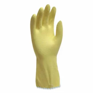 AMBITEX® Pro L6500 Series Flock-Lined Latex Gloves, Large, Yellow, 12 Pairs
