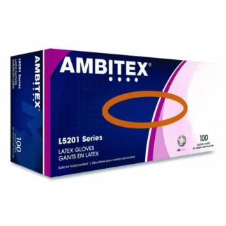 AMBITEX® V5201 Series Powder-Free Vinyl Gloves, Small, Clear, 100/Box