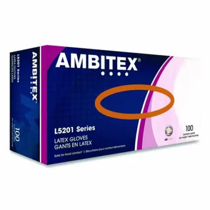 AMBITEX® V5201 Series Powder-Free Vinyl Gloves, Small, Clear, 100/Box