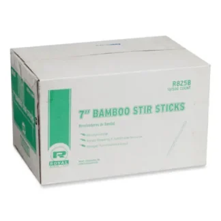 AmerCareRoyal® Bamboo Stir Sticks, 7" Natural, 5,000/Carton