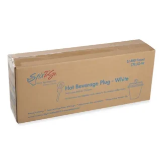 AmerCareRoyal® Beverage Plugs, 2", White, 2,000/Carton - Non-Stock Item, Extended Delivery