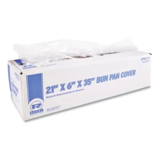 AmerCareRoyal® Bun Pan Bag for Full-Size Pans, 21" x 6" x 35", Clear, 200/Carton