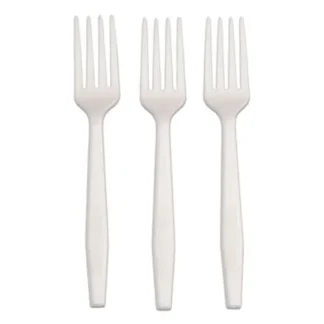 AmerCareRoyal® CPLA Cutlery Heavyweight Fork, White, 1,000/Carton