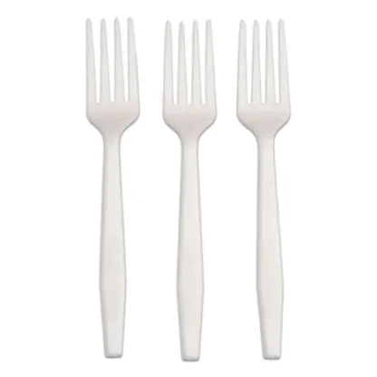 AmerCareRoyal® CPLA Cutlery Heavyweight Fork, White, 1,000/Carton