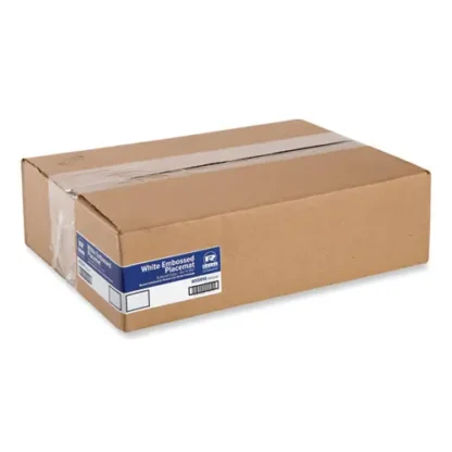 AmerCareRoyal® Embossed Scalloped Edges Placemats, 9.5 x 13.5, White, 1,000/Carton