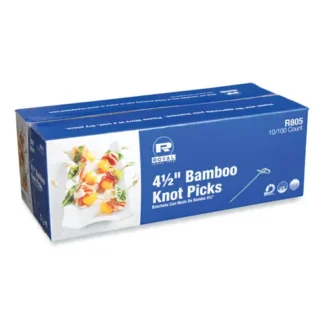 AmerCareRoyal® Knotted Bamboo Pick, 4.5", Natural, 100/Pack, 10 Packs/Carton