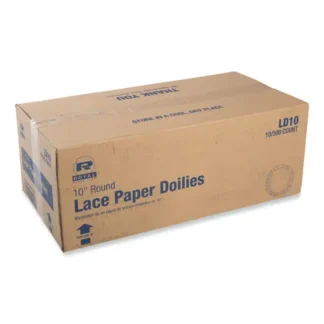 AmerCareRoyal® Lace Doilies, Round, 10", White, 5,000/Carton