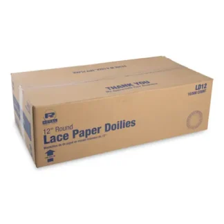 AmerCareRoyal® Lace Doilies, Round, 12", White, 5,000/Carton - Non-Stock Item, Extended Delivery Time