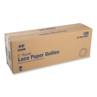AmerCareRoyal® Lace Doilies, Round, 5", White, 10,000/Carton (Non-Stock, Extended Delivery)